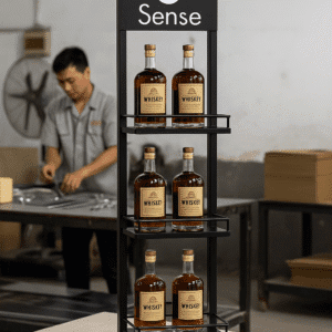 Whiskey Bottle Display Rack