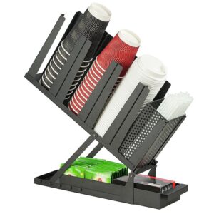 4-Compartment Cup and Lid Organizer: Elevate Your Beverage Station with YISHANG