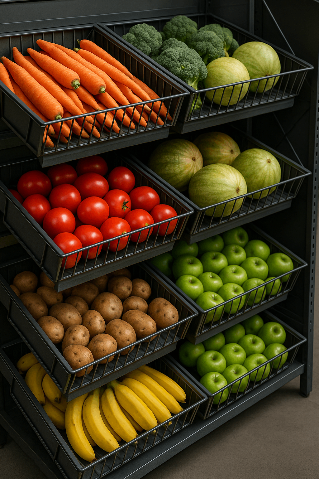 Produce Rack System Maximize Produce Sales with Custom Metal Display Racks