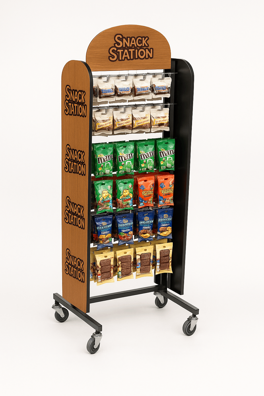 Tasty Food Store Metal Candy Display Racks for Sale